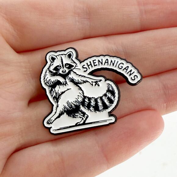 Unbranded Jewelry - Shenanigans Raccoon Soft Enamel Pin Funny Trash Panda Meme Lapel Badge
